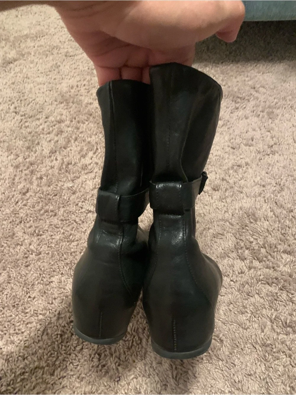 Stuart Weitzman Nappa Slouchy Wedge Boots Black
